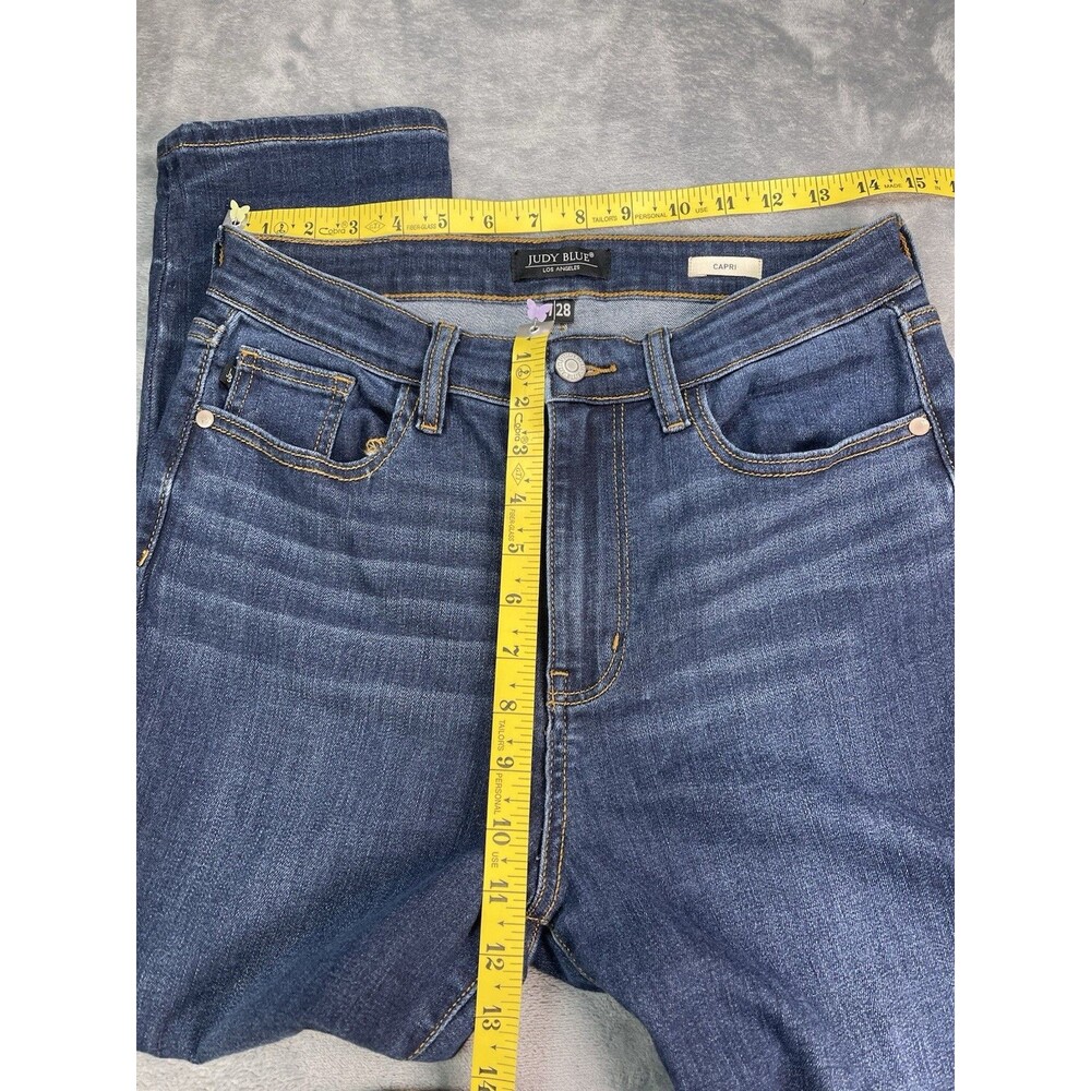Judy Blue NWOT womens cropped 'Capri' premium jeans sz 7/28 summer travel - Picture 7 of 10